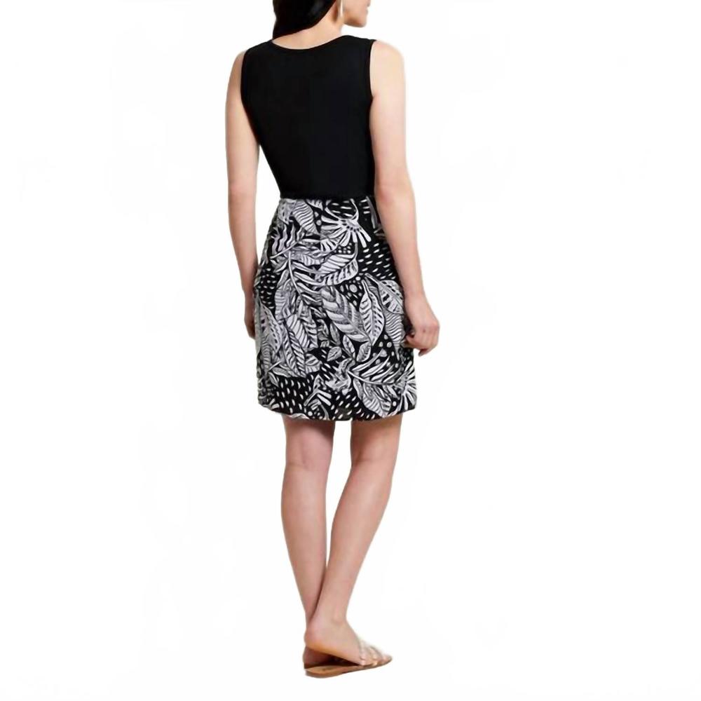 NEW TRIBAL sleeveless printed wrap dress in black - Picture 3 of 3